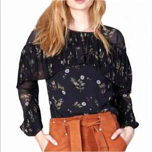 𝅺COSETTE Eliot floral silk blouse size S